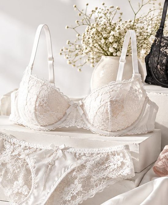 Ivory Lace Balconette Bra