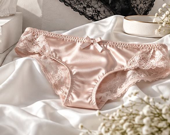 Rose Satin Brief